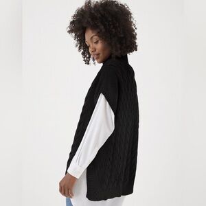 Pact Cable Knit Poncho Sweater Sz. XS/S